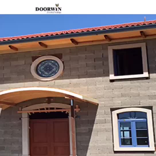 Doorwin 2021San Francisco wood color windows wood composite aluminum double glazed french casement window