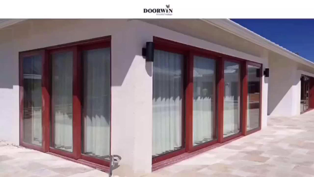 Doorwin 2021Factory price Manufacturer Supplier 4 panel sliding patio door cost pane doors with double or triple tempring glazing