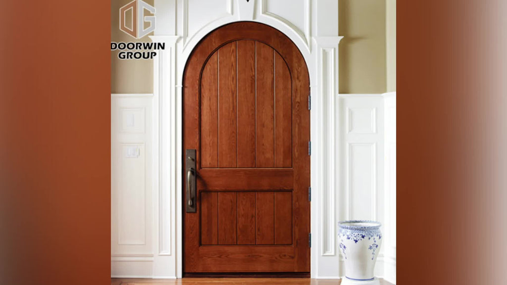 Doorwin 2021Arched design Wholesaler Fireproof residential Interior Solid wood doors price