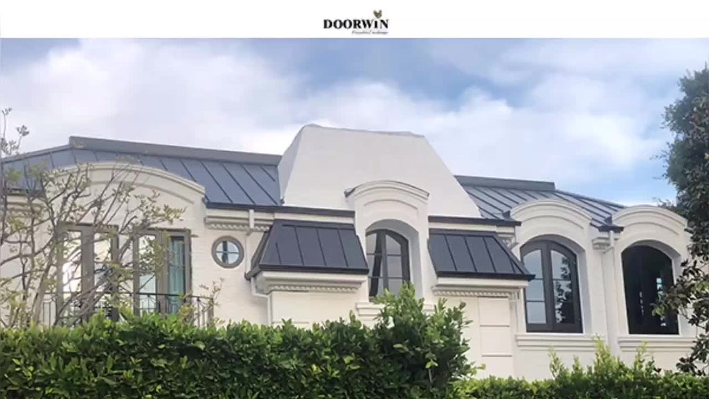 Doorwin 2021Factory drectly thermal break low moq Powder coated black aluminium windows aluminium windows and doors