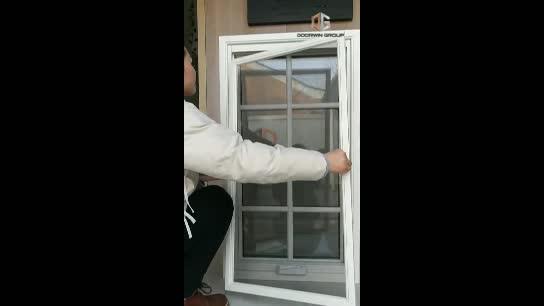DOORWIN 2021Low price aluminum wood casement windows window with grill design coated wooden
