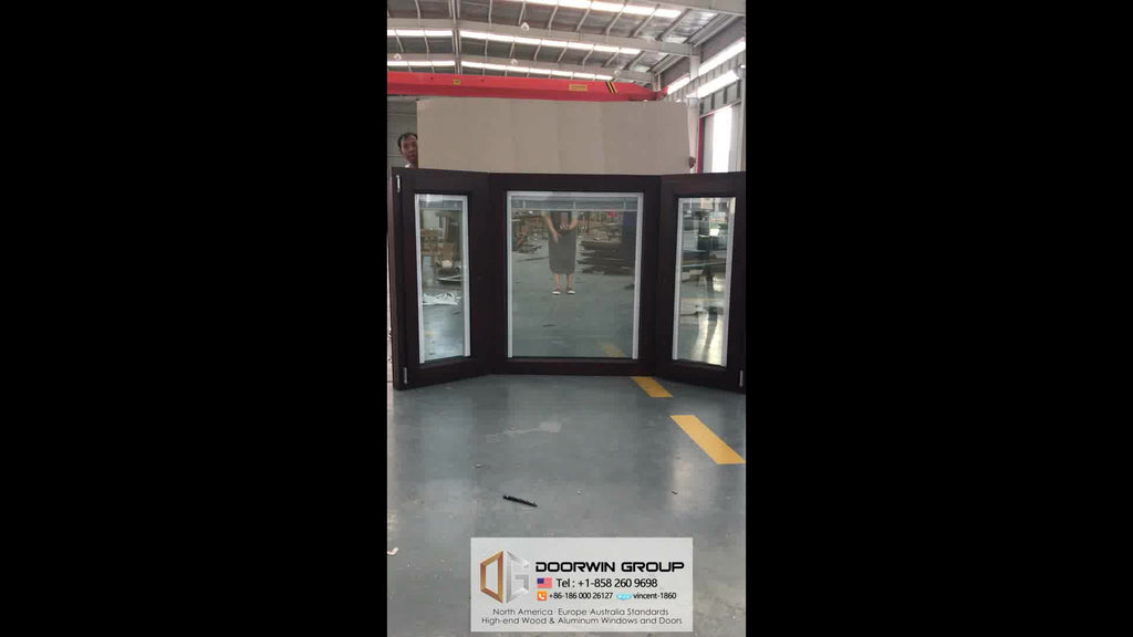 Doorwin 2021Customized Size Design Flexible Combination Aluminum Exterior with Solid Wood Interior Bay&Bow Windows
