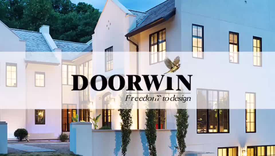 Doorwin 2021TOP China Thermal break Aluminum Wood Windows and Doors Factory