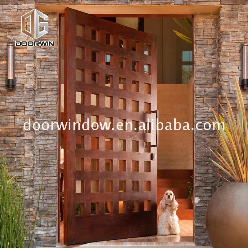 DOORWIN 2021OEM Factory exterior wood doors for sale door prices entrance with sidelites