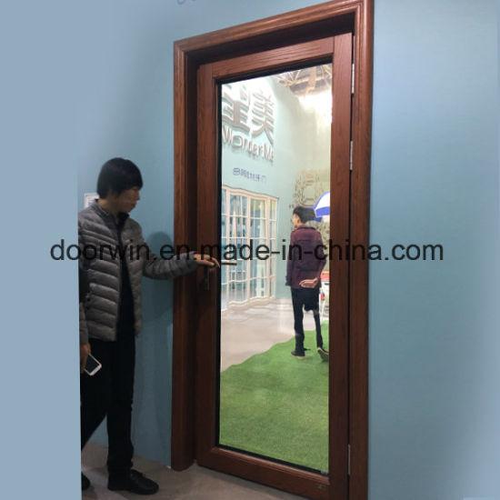 DOORWIN 2021Oak Wood Patio Door with Aluminum Cladding From Outside, Hinged Timber Door - China Back Door Entry Door, Commercial Glass Entry Door