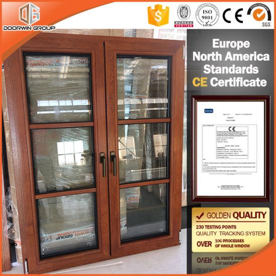 DOORWIN 2021Oak Wood Tilt Turn Window China Manufacturer with Wood Grain Color Finishing - China Window, Wood Aluminum Window