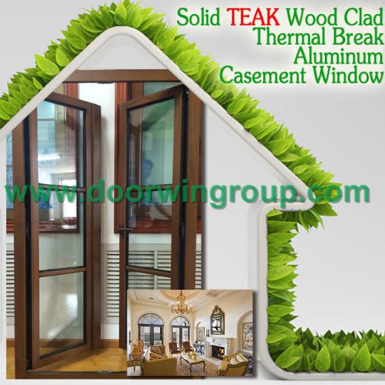 DOORWIN 2021Perfect Durability Aluminum Red Oaken Wood Casement Windows, Double Glazing Aluminum Wood Windows - China Window, Aluminum Window