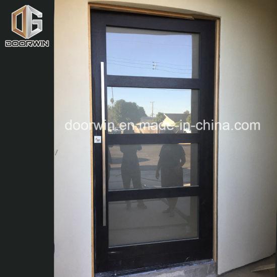 DOORWIN 2021Pivot Entrance Door with Oak Wood Frame and Glass Insert - China Exterior Glass Door, Garage Side Door