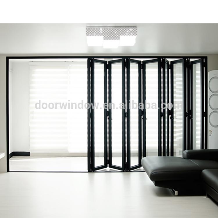 DOORWIN 2021Popular Thermal Break Aluminum Glass Folding and Sliding Patio Door with great vision by Doorwin