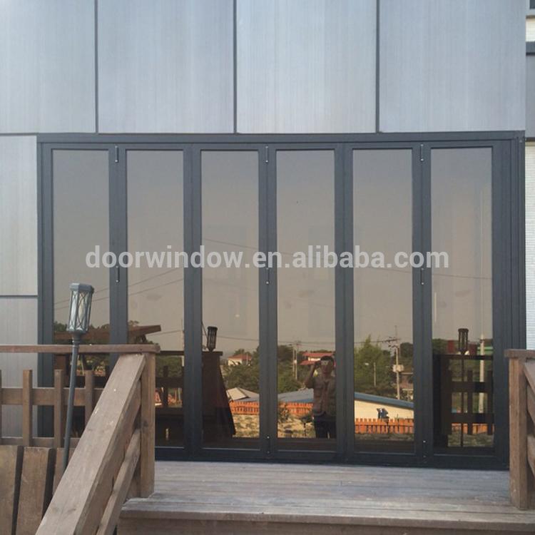 DOORWIN 2021Popular Thermal Break Aluminum Glass Folding and Sliding Patio Door with great vision by Doorwin