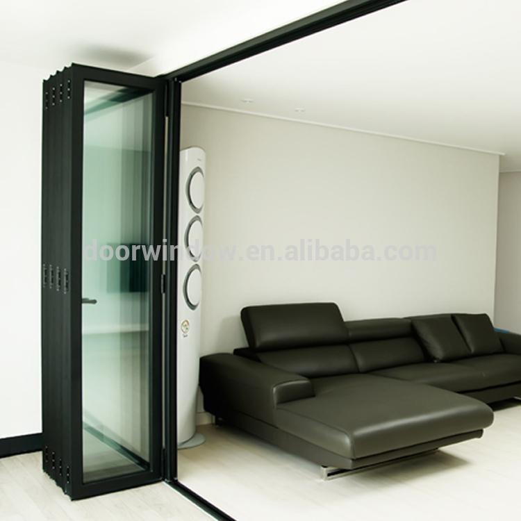 DOORWIN 2021Popular Thermal Break Aluminum Glass Folding and Sliding Patio Door with great vision by Doorwin