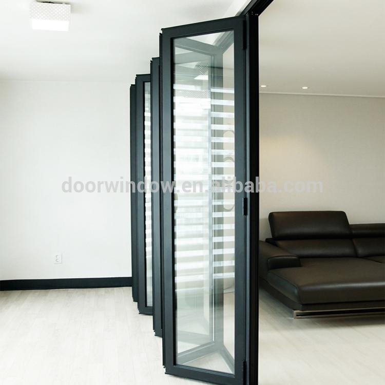 DOORWIN 2021Popular Thermal Break Aluminum Glass Folding and Sliding Patio Door with great vision by Doorwin