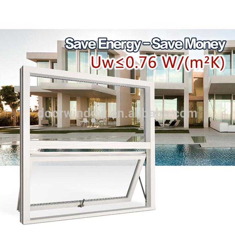 DOORWIN 2021Popular aluminum awning top hung windows with tempered glass new style european standard window
