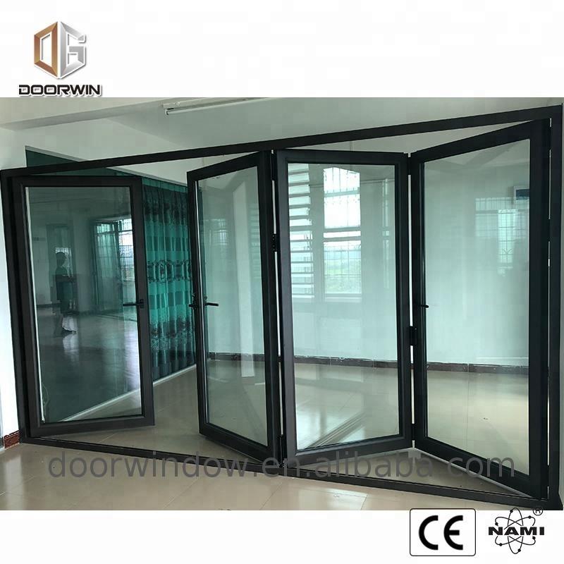 DOORWIN 2021Popular commercial bathroom non-thermal break aluminum folding window and door doors