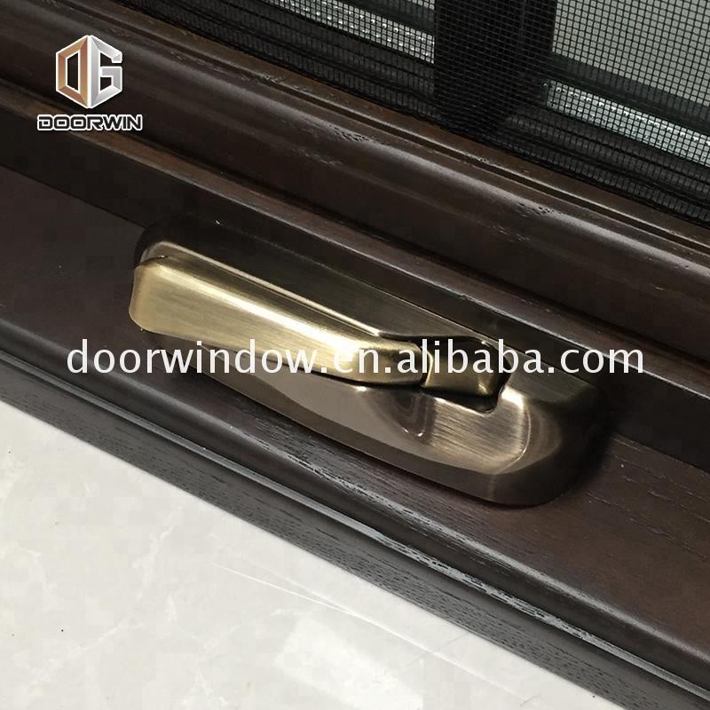 DOORWIN 2021Powder coated crank windows Moisture proof aluminum top hung window Hollow glass aluminium hinged awning American Certified by Doorwin on Alibaba