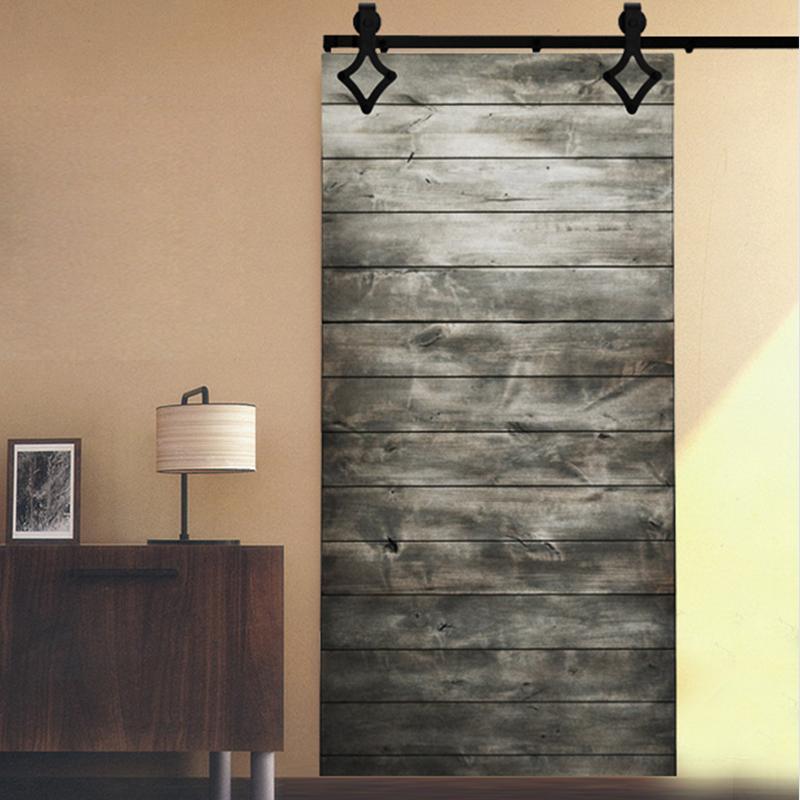 DOORWIN 2021Rail Only Rustic Horizontal Plank Sliding Barn Door by Doorwin