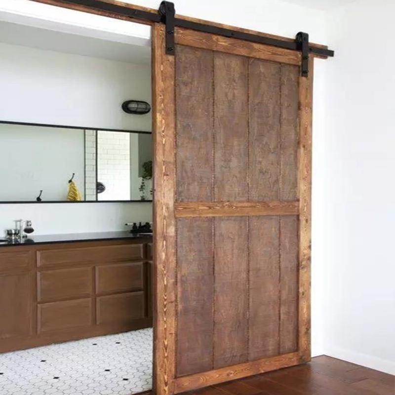 DOORWIN 2021Rail Only Rustic Horizontal Plank Sliding Barn Door by Doorwin