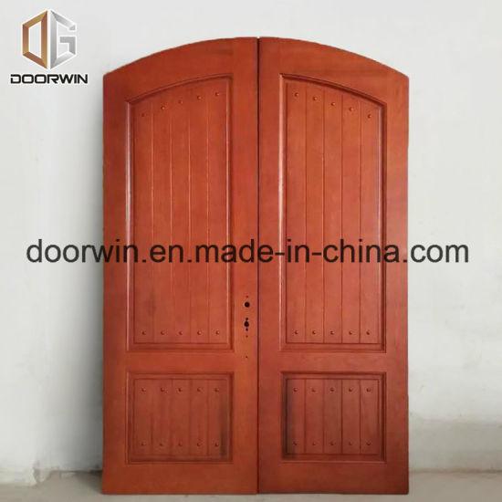 DOORWIN 2021Red Oak Solid Wood Arched Top Front Entrance Door with Copper Nail - China Interior Door, Arched Entry Door