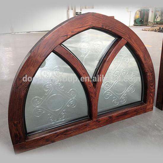 DOORWIN 2021Red Oak Wood Aluminium Fixed Arched Transom with Carving Glass Window Design - China Wood Aluminium Window, Wood Carving Window Design