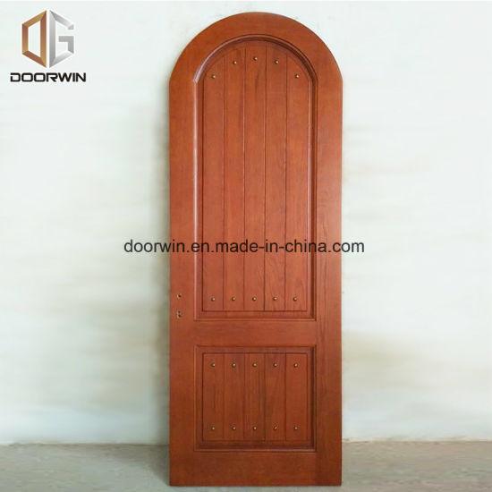 DOORWIN 2021Red Oak Wood Arch Door with Copper Nail - China Interior Swing Door, Office Door Design