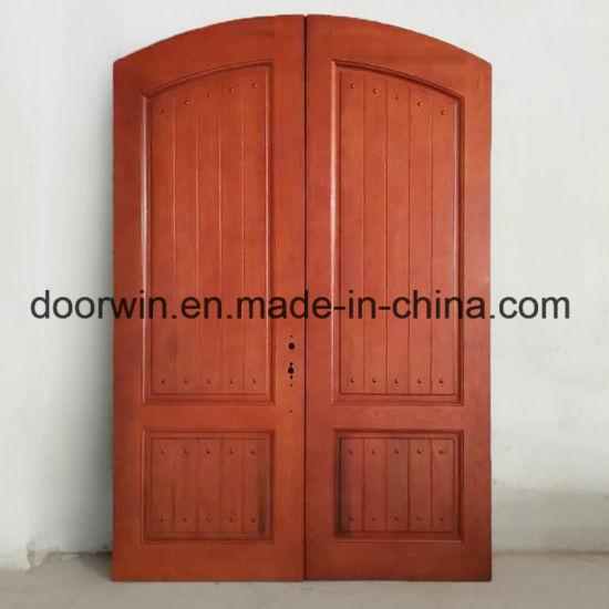DOORWIN 2021Red Oak Wood Entrance Door with Copper Nail - China 24 Inches Exterior Doors, Copper Entry Doors