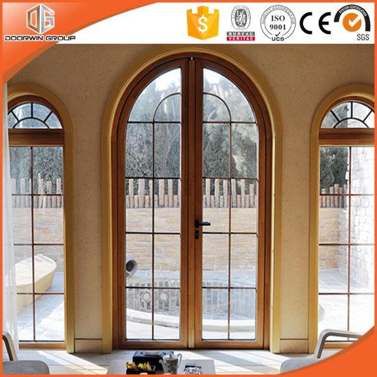 DOORWIN 2021Round-Top Casement Window with Full Divided Light Grillen Glass Window Imported Solid Larch Wood Fixed Window - China Wooden Window, Wood Casement Window