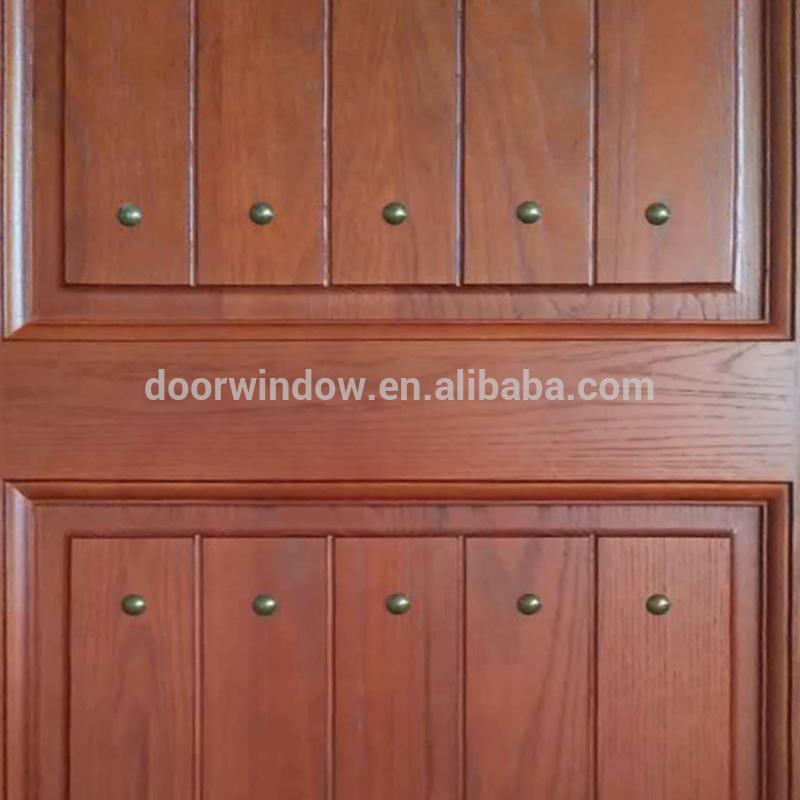 DOORWIN 2021Round top design interior solid red oak wood door with copper nail by Doorwin