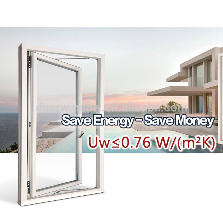 DOORWIN 2021Side hung casement window on glass curtain wall lowe single insulated double