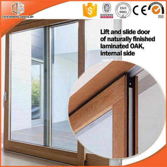 DOORWIN 2021Sliding Door with Fixed Sash Pictures, America Style Aluminum Clading Solid Wood Lift Sliding Door China Supplier - China Wood Door, Solid Wood Door