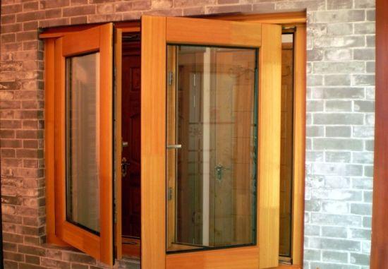 DOORWIN 2021Solid Larch/Pine Wood Aluminum Casement Window - China Wood Windows, Wood Window