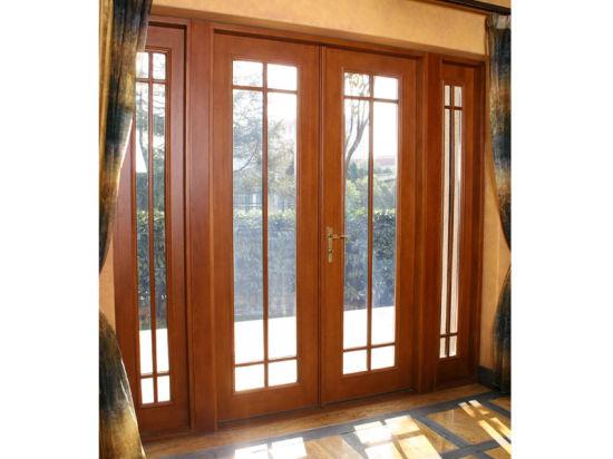 DOORWIN 2021Solid Oak/Larch Wood Aluminum French Door - China Composite Door, Wood French Door