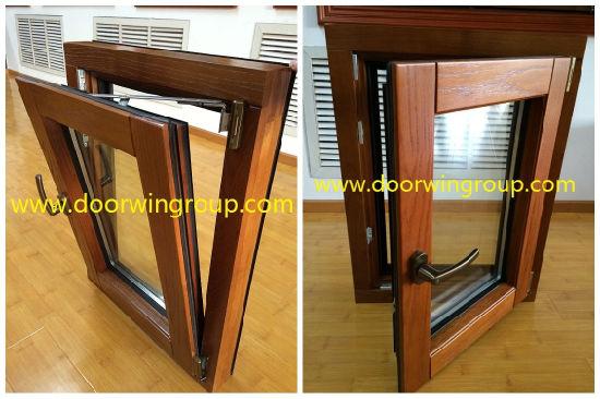 DOORWIN 2021Solid Oak Wood Aluminum Window with Double Glass - China Wood Aluminum Window, Wood Aluminum Windows