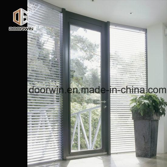 DOORWIN 2021Solid Oak Wood Front Entrance Door with Built-in Blinds - China Door Front, Double Glazing Door