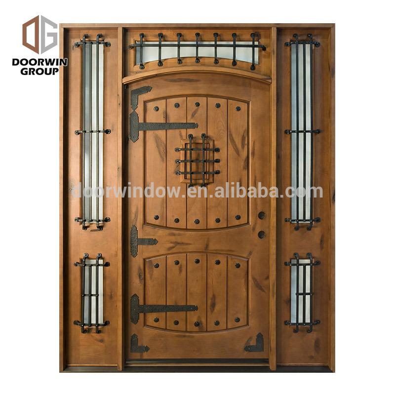 DOORWIN 2021Solid wood frame arched top design knotty alder home doors with OEM/ODM by Doorwin