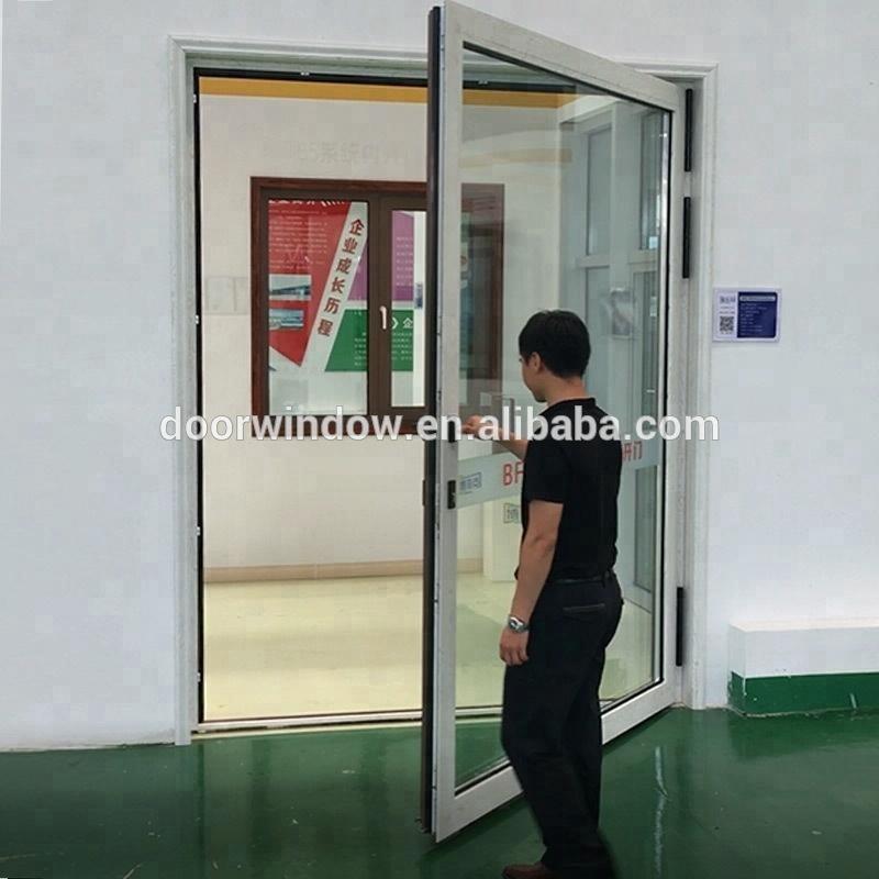 DOORWIN 2021Super September Purchasing 2018 Hot Selling Front 180 degree interior glass hinge swing door Home Exterior Aluminum Glass Door by Doorwin