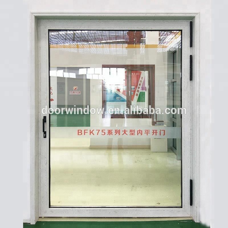 DOORWIN 2021Super September Purchasing 2018 Hot Selling Front 180 degree interior glass hinge swing door Home Exterior Aluminum Glass Door by Doorwin