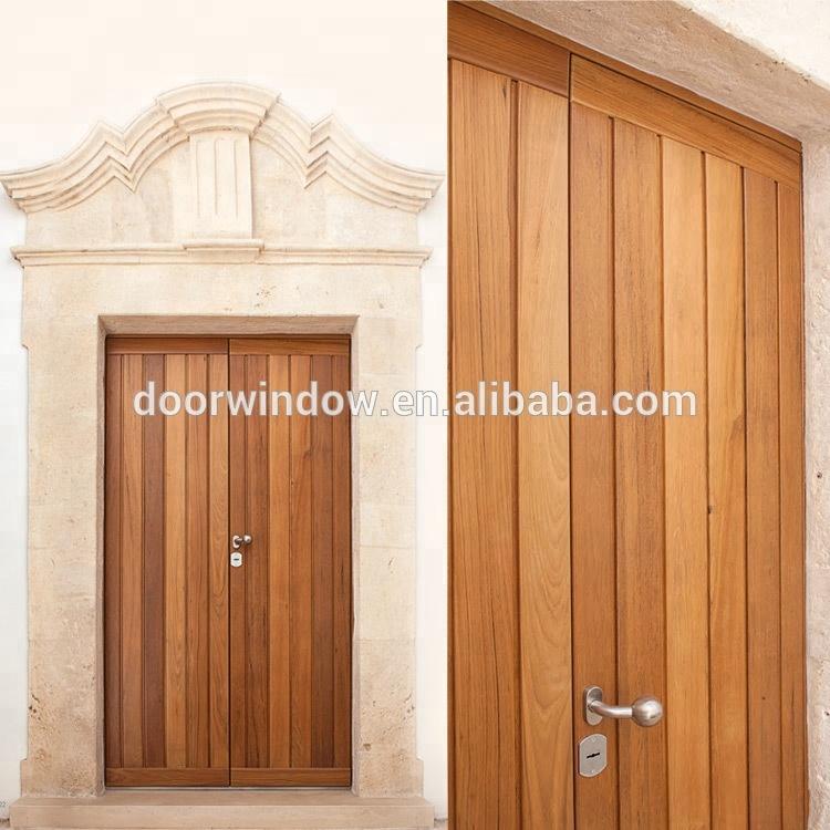 DOORWIN 2021Super September Purchasing 2018 Two Sash Teak Wood Entrance Door Custom Wooden House Door by Doorwin