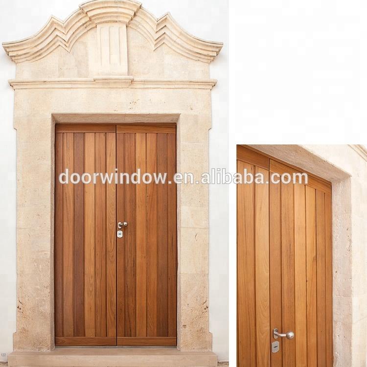 DOORWIN 2021Super September Purchasing 2018 Two Sash Teak Wood Entrance Door Custom Wooden House Door by Doorwin