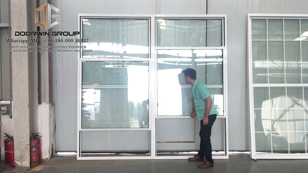 Doorwin 20212016 latest design American Single Hung Thermal Break Aluminum vertical Sliding Window with inside grill