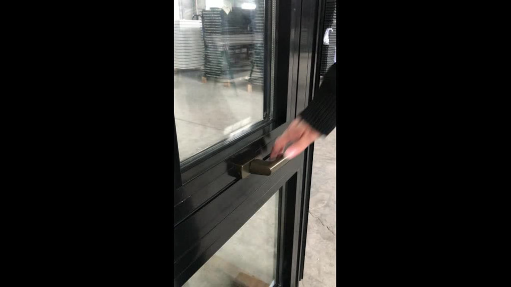 DOORWIN 2021colored glass aluminum vertical pivot windows by Doorwin