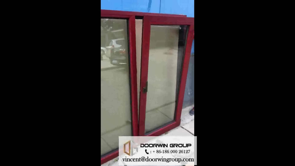 Doorwin 2021CE Certified Tilt/ Hopper Window American Oak Wood with Exterior Aluminum Cladding by Doorwin