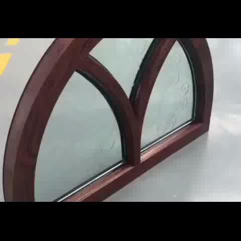 DOORWIN 2021Wood arched window frame round wooden windows