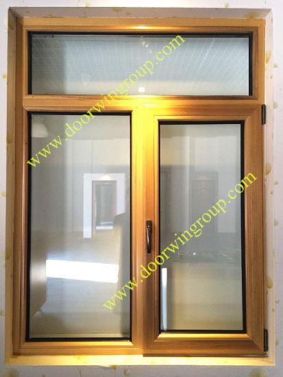 DOORWIN 2021Teak Wood Aluminum White Color Casement Window - China Aluminum Window, Wood Window