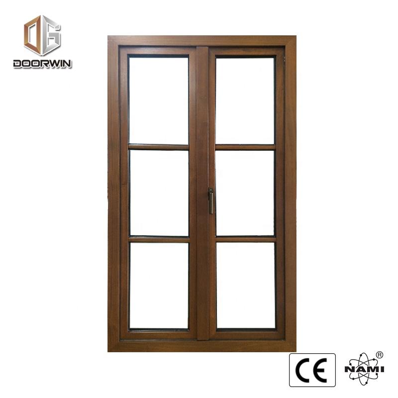 DOORWIN 2021Teak wood and aluminum French style casement window with grill design