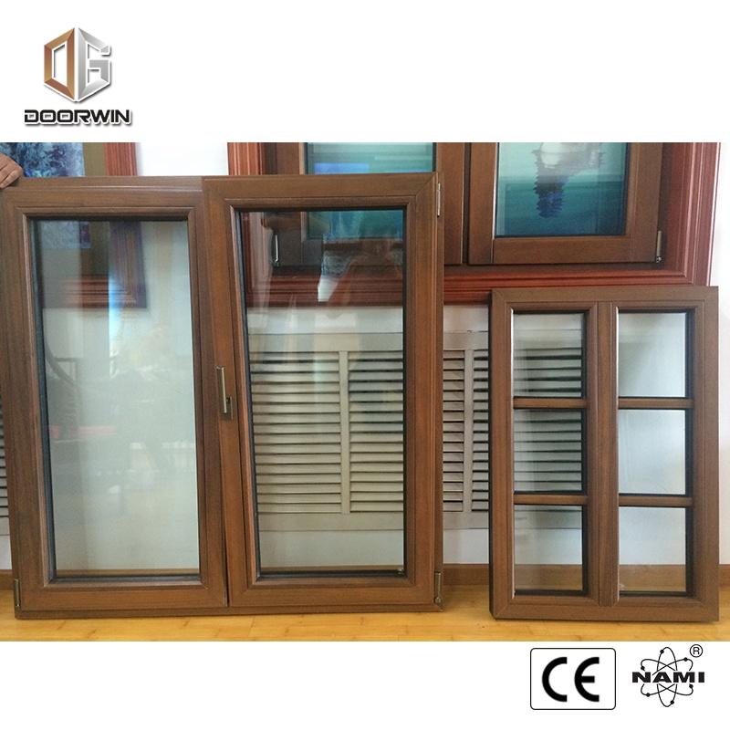 DOORWIN 2021Teak wood and aluminum French style casement window with grill design