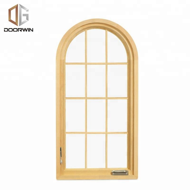 DOORWIN 2021Texas CSA/AAMA/NAMI Certification Solid Wood Arched Design Window with Colonial Bars Arched wooden door and window frame design by Doorwin