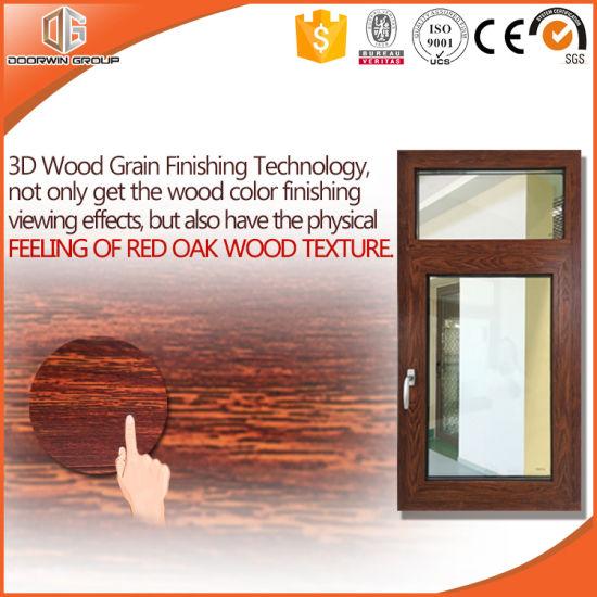 DOORWIN 2021Thermal Break Aluminum 3D Red Oak Wood Grain Finishing Wood Color Casement Window, Bedroom/Baby Room Use - China Casement Window, Aluminum Window