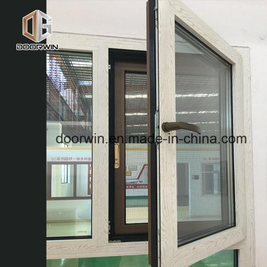 DOORWIN 2021Thermal Break Aluminum Tilt & Turn Double Glazing Glass Window, 3D Red Oak Wood Grain Finishing Wood Color - China Casement Window, Aluminum Window