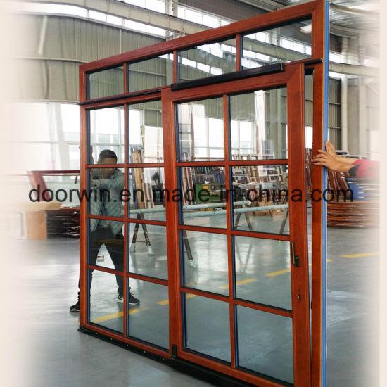 DOORWIN 2021Thermal Break Aluminum with Red Oak Wood Cladding Form Inside Sliding Door - China Sliding Door System, Sliding Door with Built in Blinds