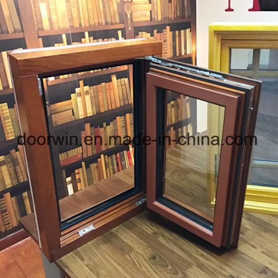 DOORWIN 2021Tilt Turn Window, Oak Wood Window with Exterior Aluminum Cladding - China Bronze Swing Window, Big Double Glass Windows